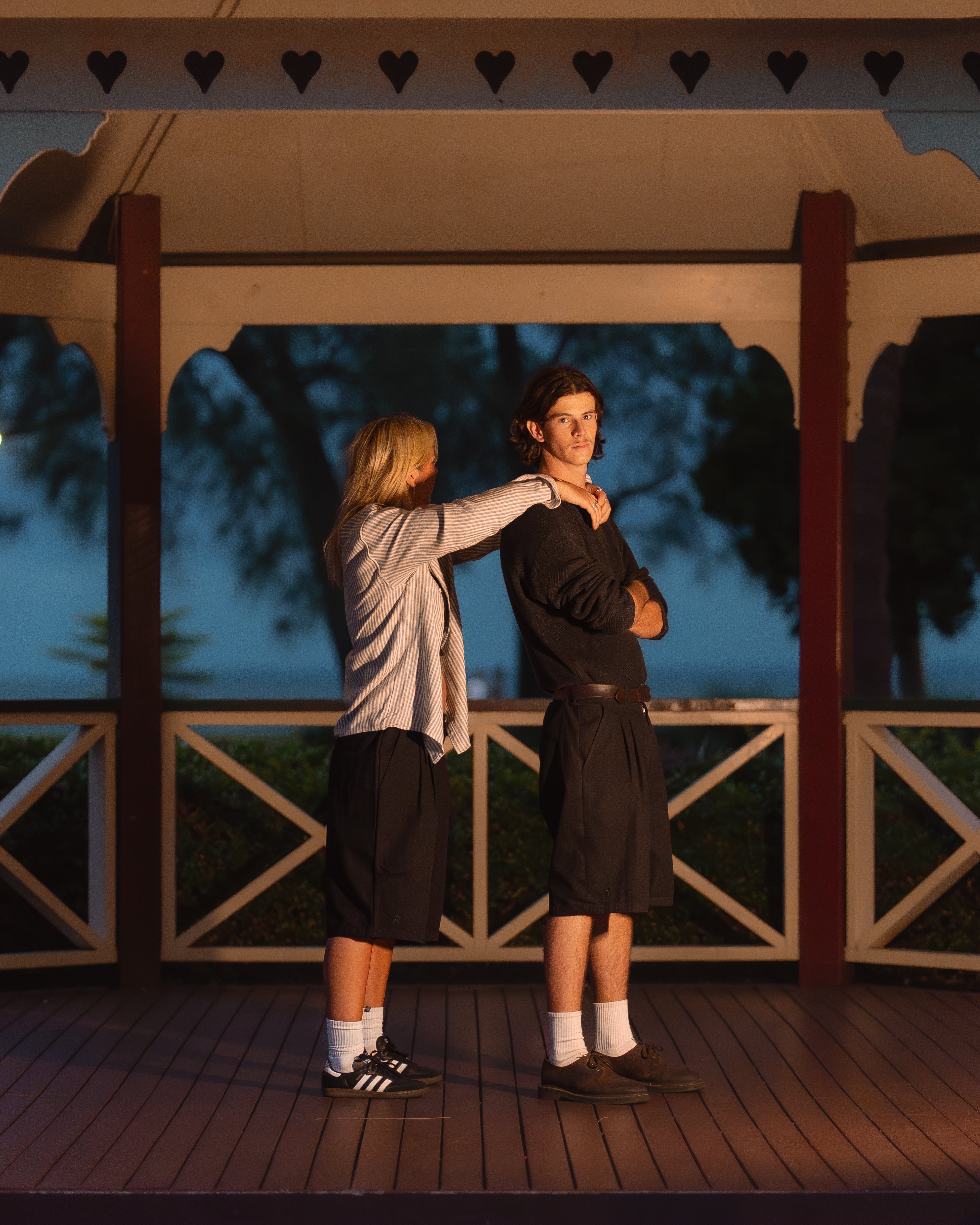 NINE-TO-NONE PLEATED SHORTS