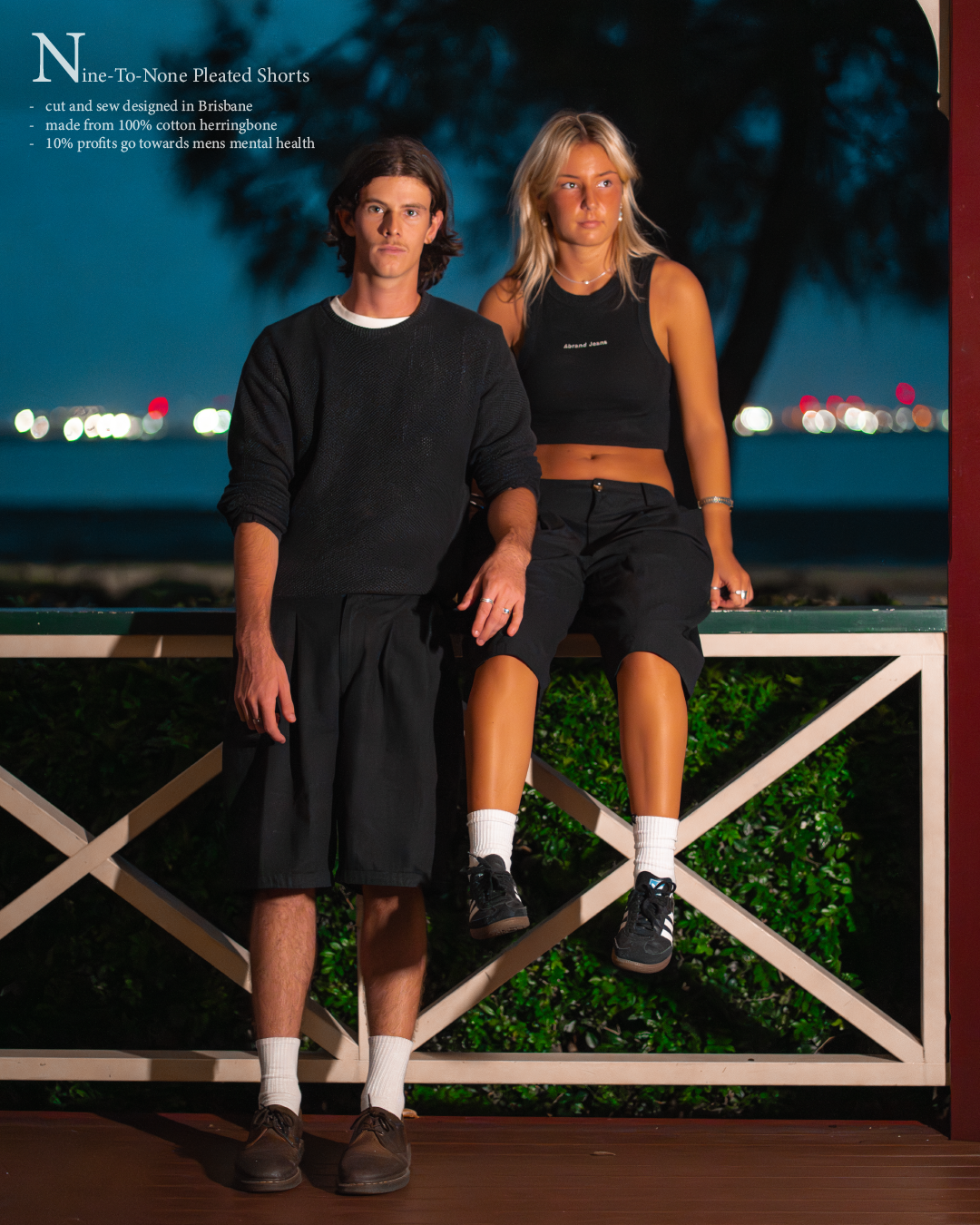 NINE-TO-NONE PLEATED SHORTS